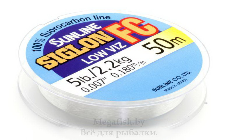 Флюорокарбоновая леска Sunline SIG-FC 50м (9,1кг) прозрачная 0,380 мм - фото 2 - id-p93162475