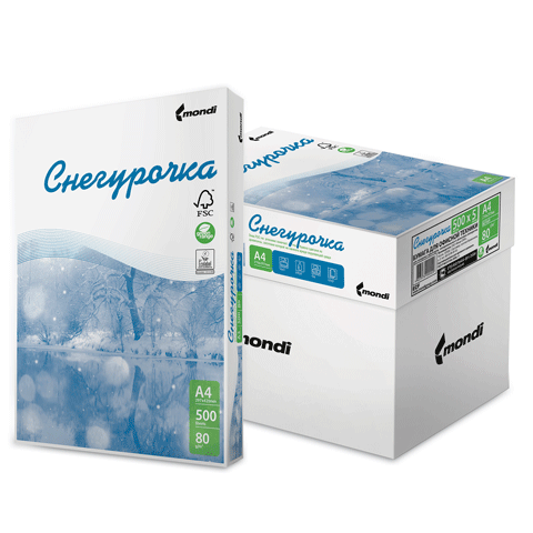 Бумага Снегурочка А4, 500л.