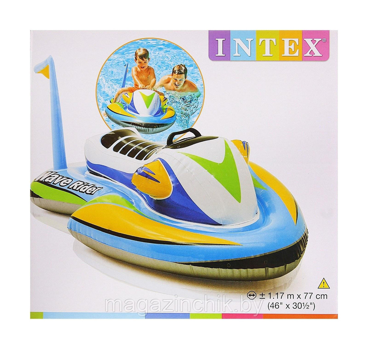 Надувная игрушка для плаванья (плот, каталка, наездник) Катер Intex 57520 Интекс 117х77 см - фото 1 - id-p4563282