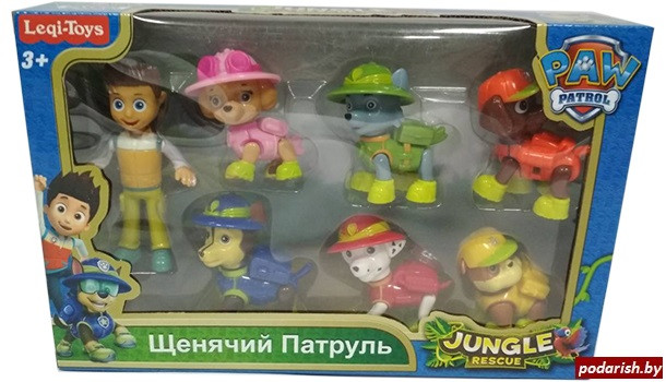 Набор игрушек Щенячий патруль Jungle Rescue LQ2029 (7 фигурок)
