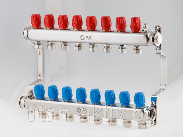 Коллекторная группа AVE135, 8 вых. AV Engineering (Для водоснабжения и отопления (радиаторы). Не для - фото 2 - id-p92476321