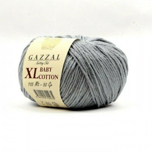 Пряжа Gazzal Baby Cotton XL 3430 серый - фото 2 - id-p93255925