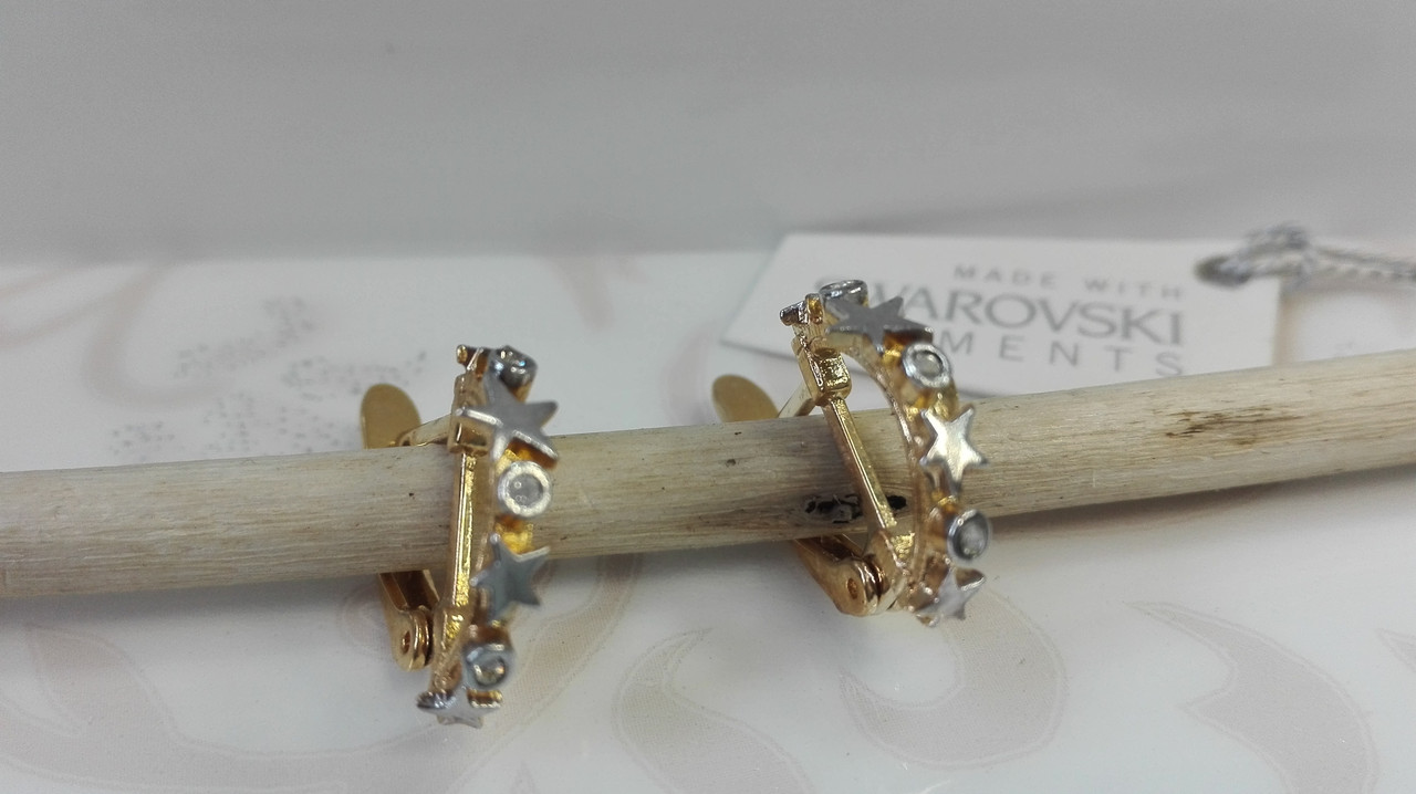 Нежные серьги с кристаллами Swarovski