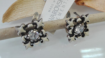 Красивые серьги с кристаллами Swarovski