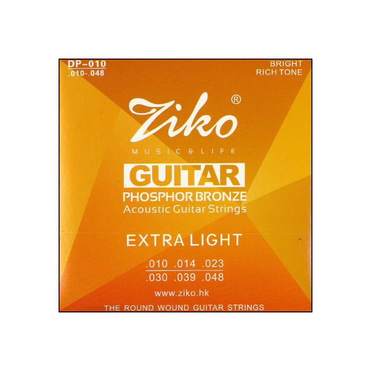 Струны для гитары акустической (комплект) Ziko DP-010 - фото 1 - id-p58616554