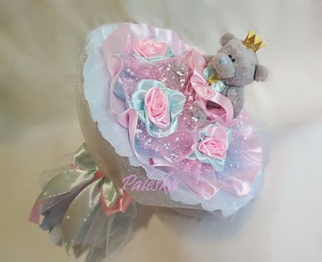 Букет из мягких игрушек (мишек), арт. РГ0105