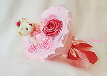 Букет из игрушек (мишек), Р0105, розовый