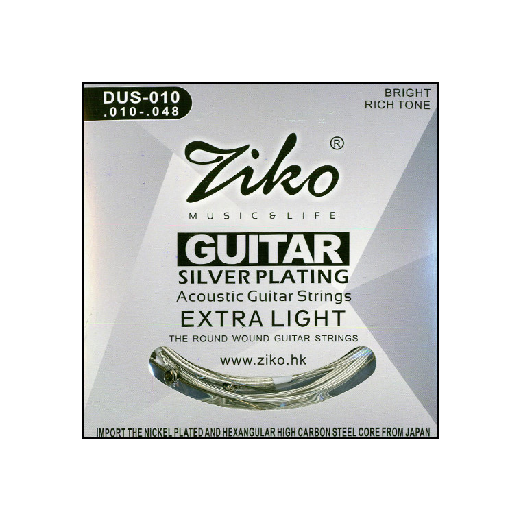Струны для гитары акустической (комплект) Ziko DUS-010 - фото 1 - id-p93356949
