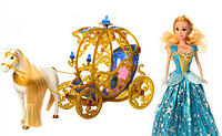 Набор Принцесса с золотой каретой и лошадью (работает от батареек)