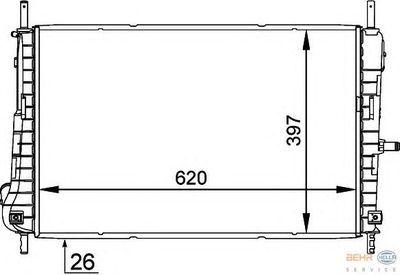 Радиатор FORD MONDEO (B4Y,B5Y,BWY) 2000-2007  321808-3