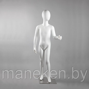 Манекен детский без лица, белый матовый 120A(БЕЛ МАТ)