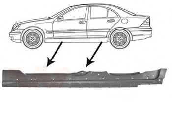 Порог MERCEDES C-KLASSE (W203) 2000-2007  500341