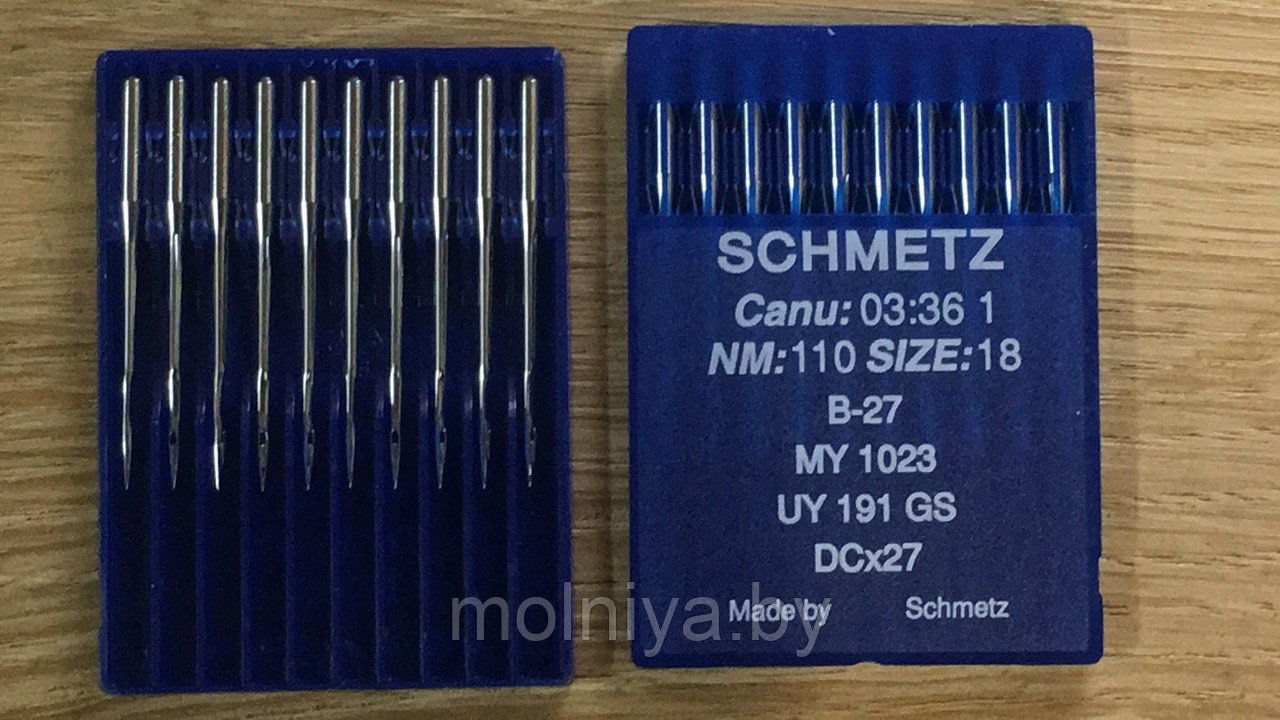 Швейная игла Schmetz B-27 для оверлоков №120  уп 10 шт. 