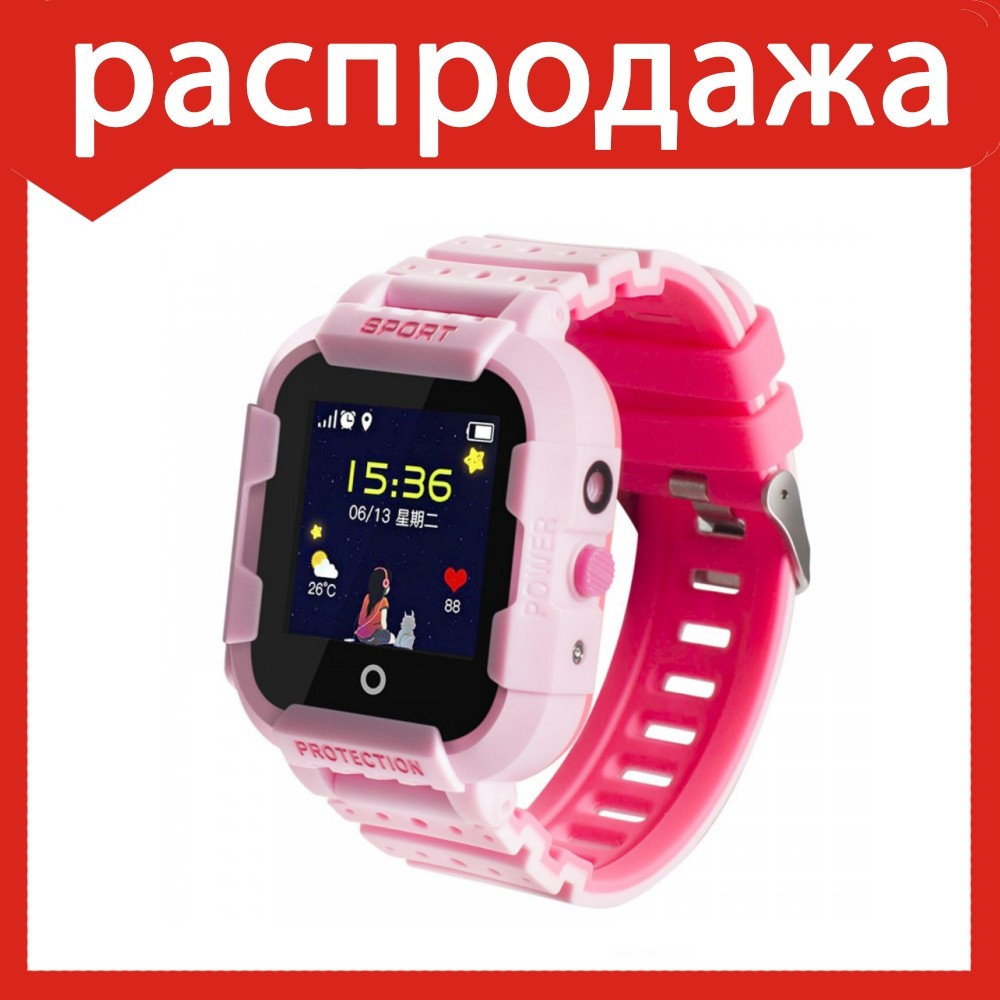 Детские GPS часы Wonlex KT03 с камерой (розовый) - фото 1 - id-p93383601