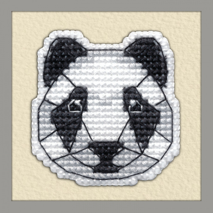 Набор для вышивания крестом "Значок-панда"
