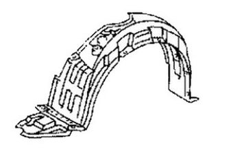 Подкрылок передний TOYOTA COROLLA (E12) 2002-2007  8115FL1T