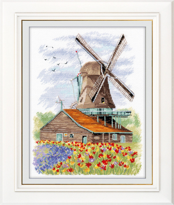 Набор для вышивания крестом "Ветряная мельница.Голландия" - фото 1 - id-p93387657