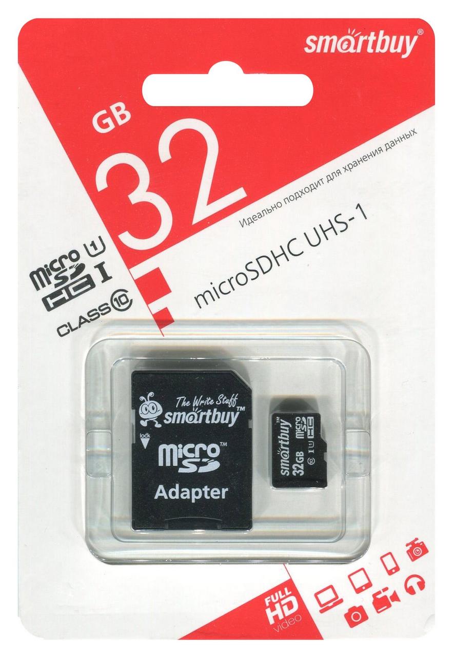 Карта памяти SmartBuy microSDHC UHS-1 32GB (SB32GBSDCL10-01)