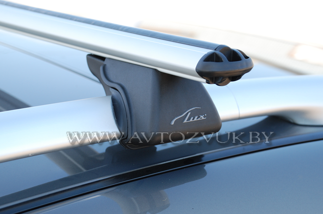 Багажник для Lada Kalina универсал 2013-, Kalina Cross хэтчбек 2014- c рейлингами Lux Классик, фото 2