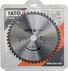 Диск пильный 250/30 48T для строительной древесины "Yato" YT-60484, фото 2