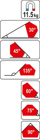 Струбцина магнитная для сварки 64х95х14мм (11.5кг) "Yato" YT-0866, фото 2