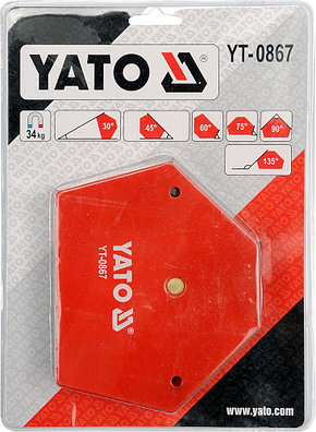 Струбцина магнитная для сварки 111х136х24мм (34.0кг) "Yato" YT-0867, фото 2