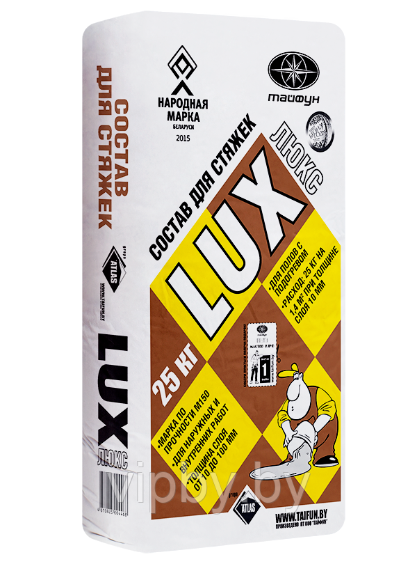 Состав цементный для стяжек LUX по 25кг. (Тайфун)