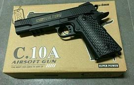Игрушечный металлический пистолет Colt Airsoft Gun C10A