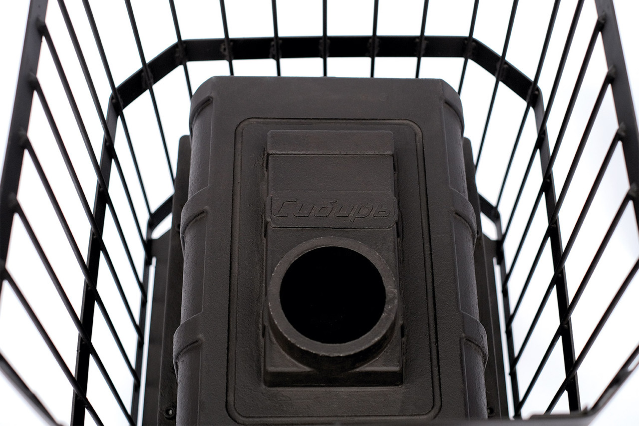 Печь банная чугунная "СИБИРЬ -18". Чугунная дверка (Сетка пруток) - фото 5 - id-p93454638