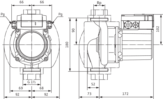 Насос циркуляционный Wilo TOP-Z 25/10 RG DM 3х400В - фото 3 - id-p93455323