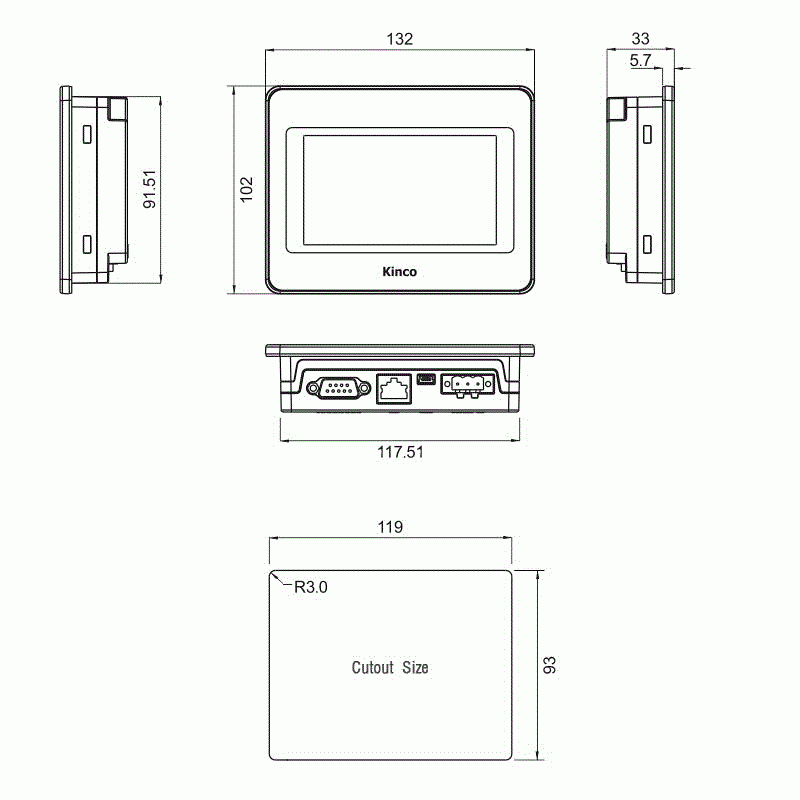 Панель оператора MT4230TE Kinco - фото 2 - id-p92711345