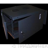 Шкаф настенный Next, 15U 550x450, металлическая дверь, черный, 1 ЧАСТЬ, TWT-CBWNM-15U-6x4-BK
