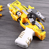 Робот-бластер с мягкими пулями, желтый, фото 4