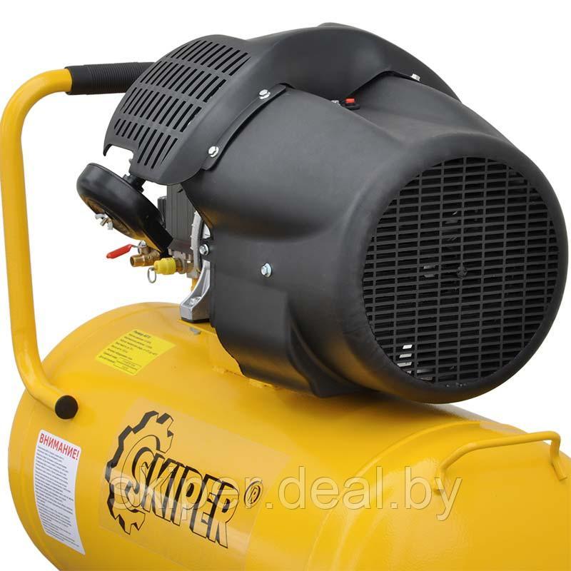 Воздушный компрессор SKIPER AR70V (до 440 л/мин, 8 атм, 70 л, 230 В, 2.2 кВт) - фото 4 - id-p93288506