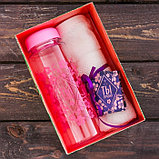 Подарочный набор для женщин: бутылка для воды и полотенце, фото 5