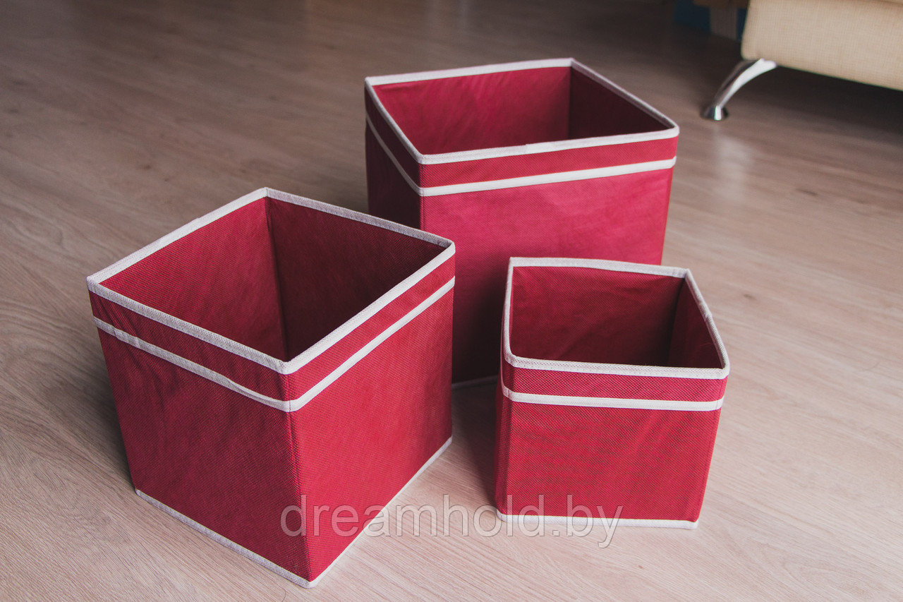 Коробка-куб без крышки (Бордо) - фото 3 - id-p91527873