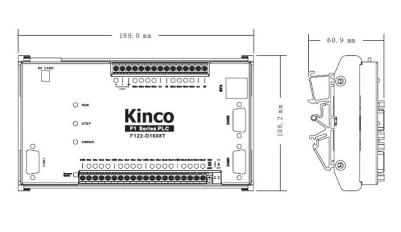 Контроллер F122-D1608T Kinco программируемый логический - фото 2 - id-p92711380