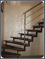 Лестница на металлических косоурах,марш лестничны  модель 19