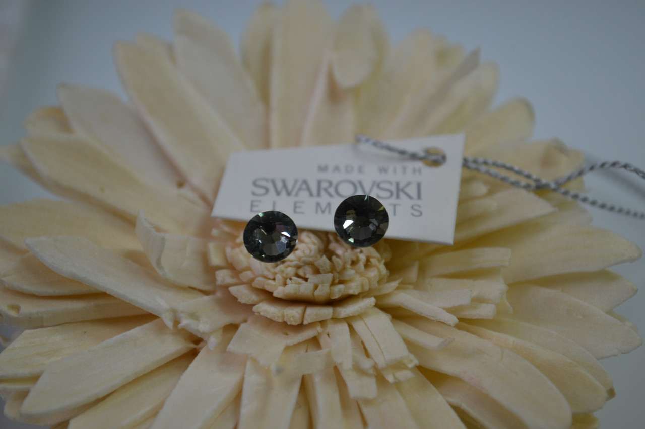 Пусеты с кристаллами Swarovski