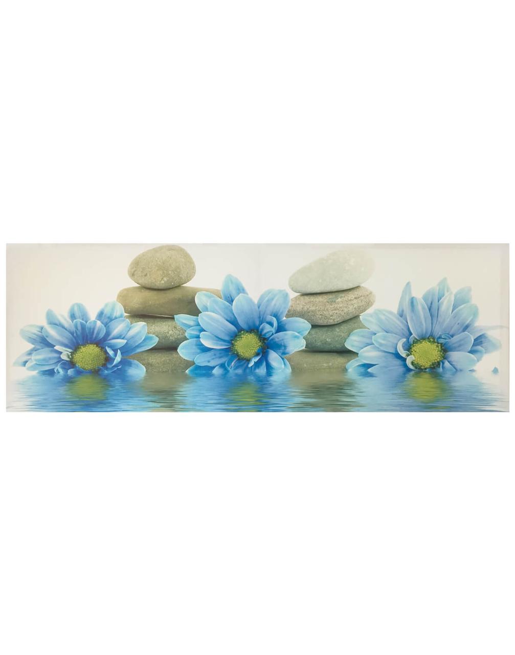 Фотокартина Голубые хризантемы с камнями