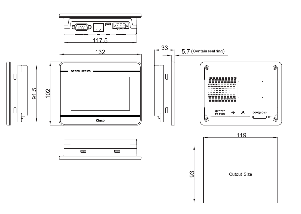 Панель оператора GL043 Kinco - фото 2 - id-p92711358