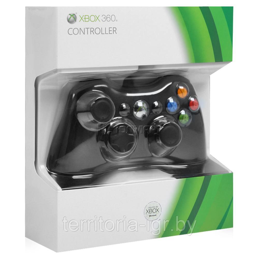 Проводной геймпад для Xbox 360 Microsoft черный копия - фото 2 - id-p58248569
