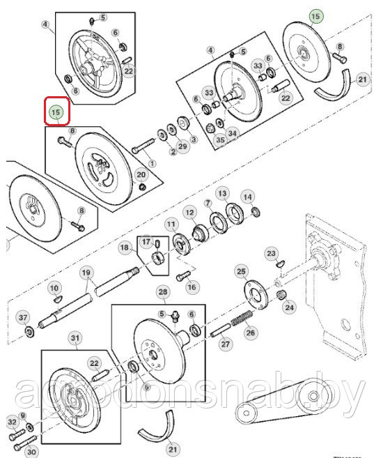 Шкив вариатора AH202493 - фото 1 - id-p49214176