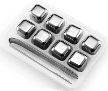 Стальные кубики для охлаждения напитков "Ice Сubes" (8 шт. + щипцы) - фото 8 - id-p93610252