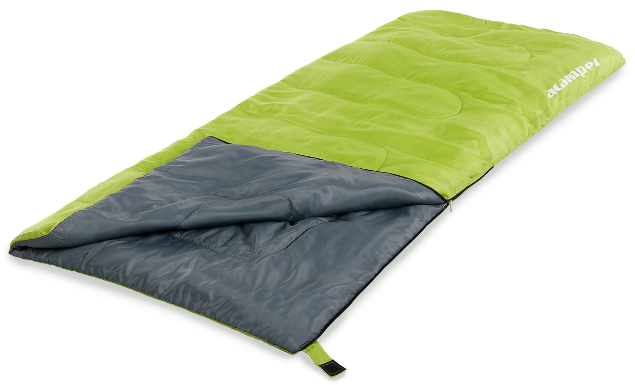 Спальный мешок 250г /м2 ACAMPER (зеленый) (-2/+7)