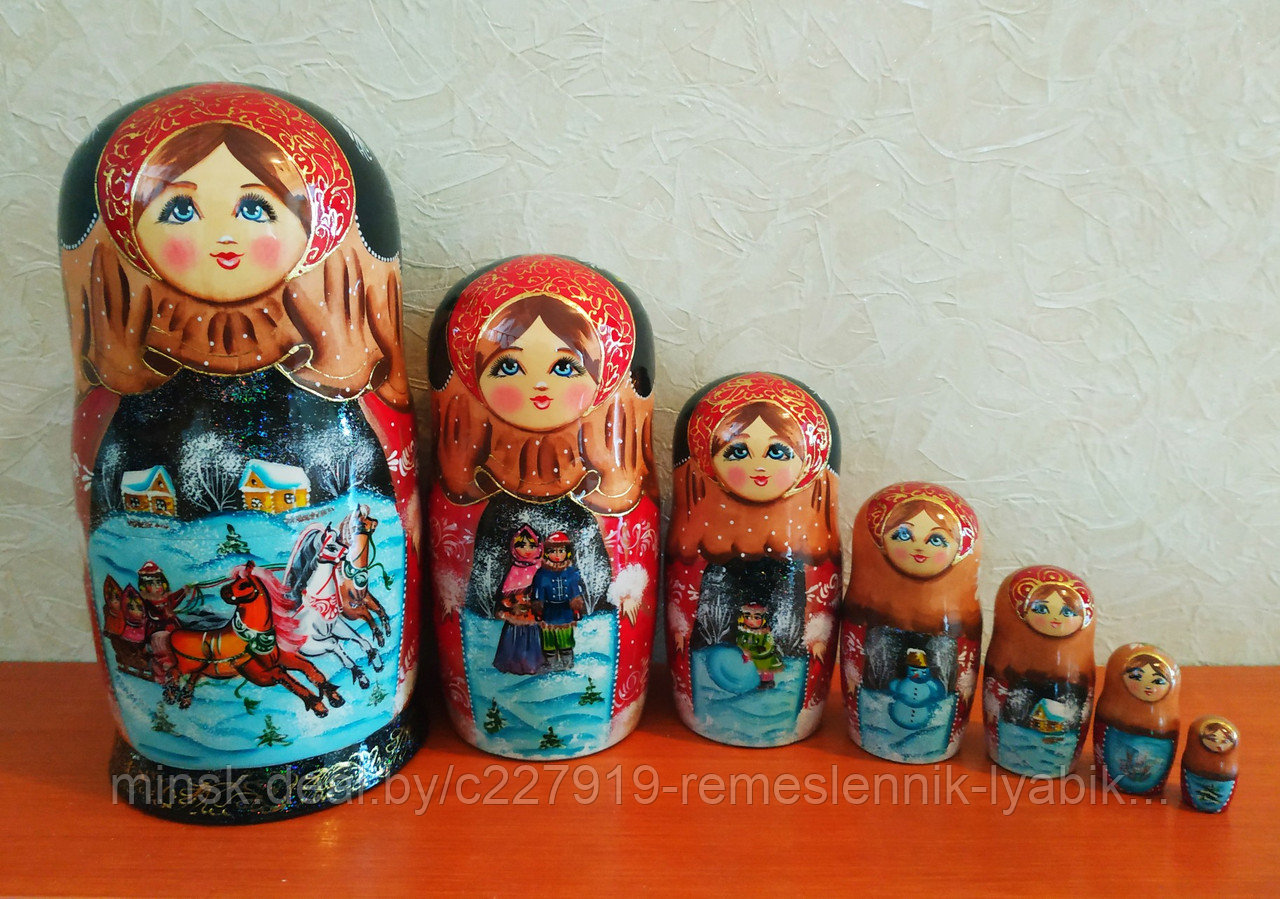 Матрёшка на 7 частей! Ручной работы! Сувенир ручной работы!