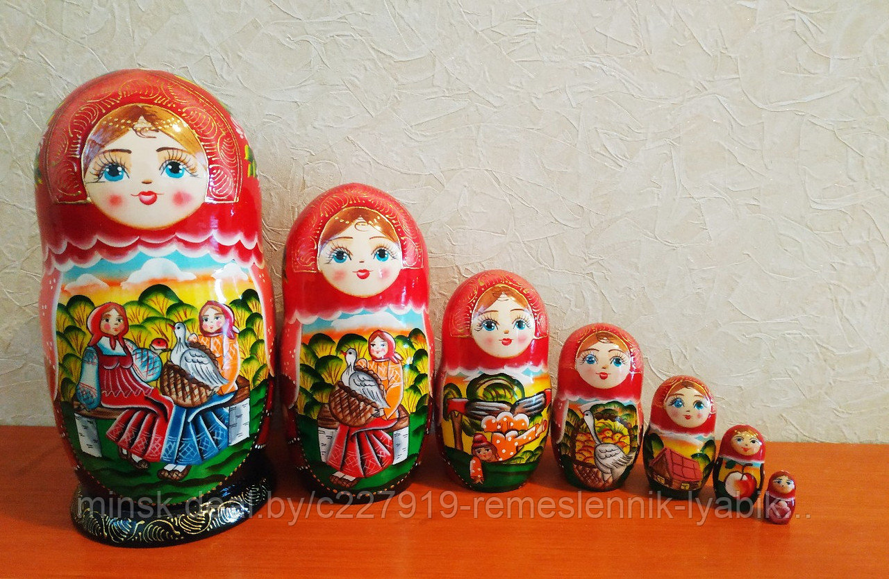 Матрёшка на 7 частей! Ручная работа!