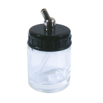 Бачок для аэрографа, 22 мл, штуцер 60 градусов (стекло), Jas