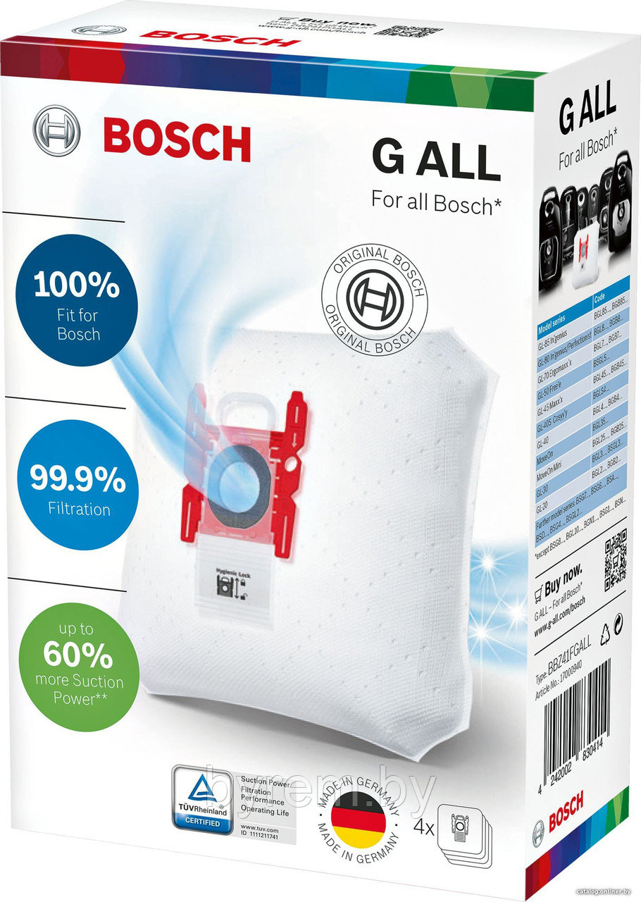 Пылесборники BOSCH / SIEMENS BBZ41FGALL / 17000940