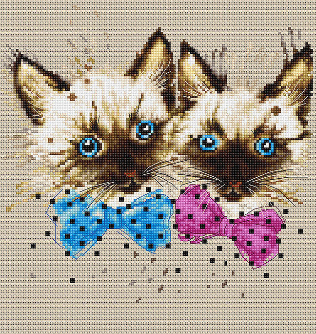 Набор для вышивания крестом «Кошки» - фото 1 - id-p93679251